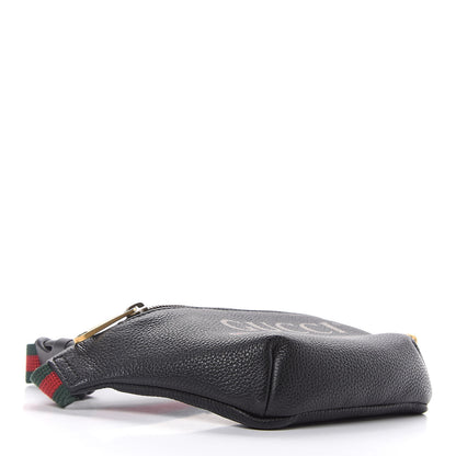 Gucci Grained Calfskin Small Logo Belt Bag Black 4 of 10