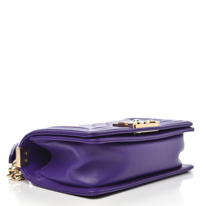 Chanel Calfskin Quilted Small Boy Flap Purple 5 of 12