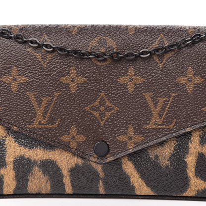 Louis Vuitton Monogram Animal Print Pochette Felicie Chain Wallet 13 of 15