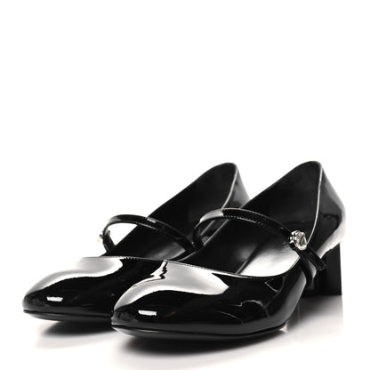 Louis Vuitton LOUIS VUITTON Patent Uniformes Silhouette 40mm Pumps 38.5 Black 3 of 8