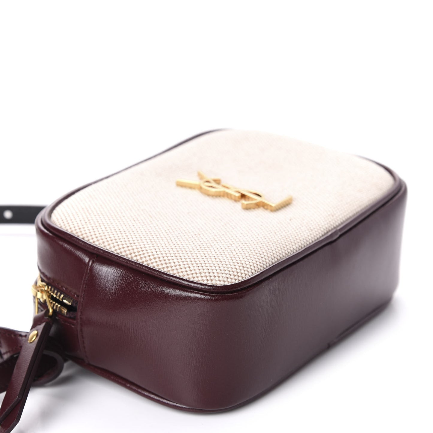 Calfskin Canvas Monogram Lou Belt Bag Natural Dark Legion Red