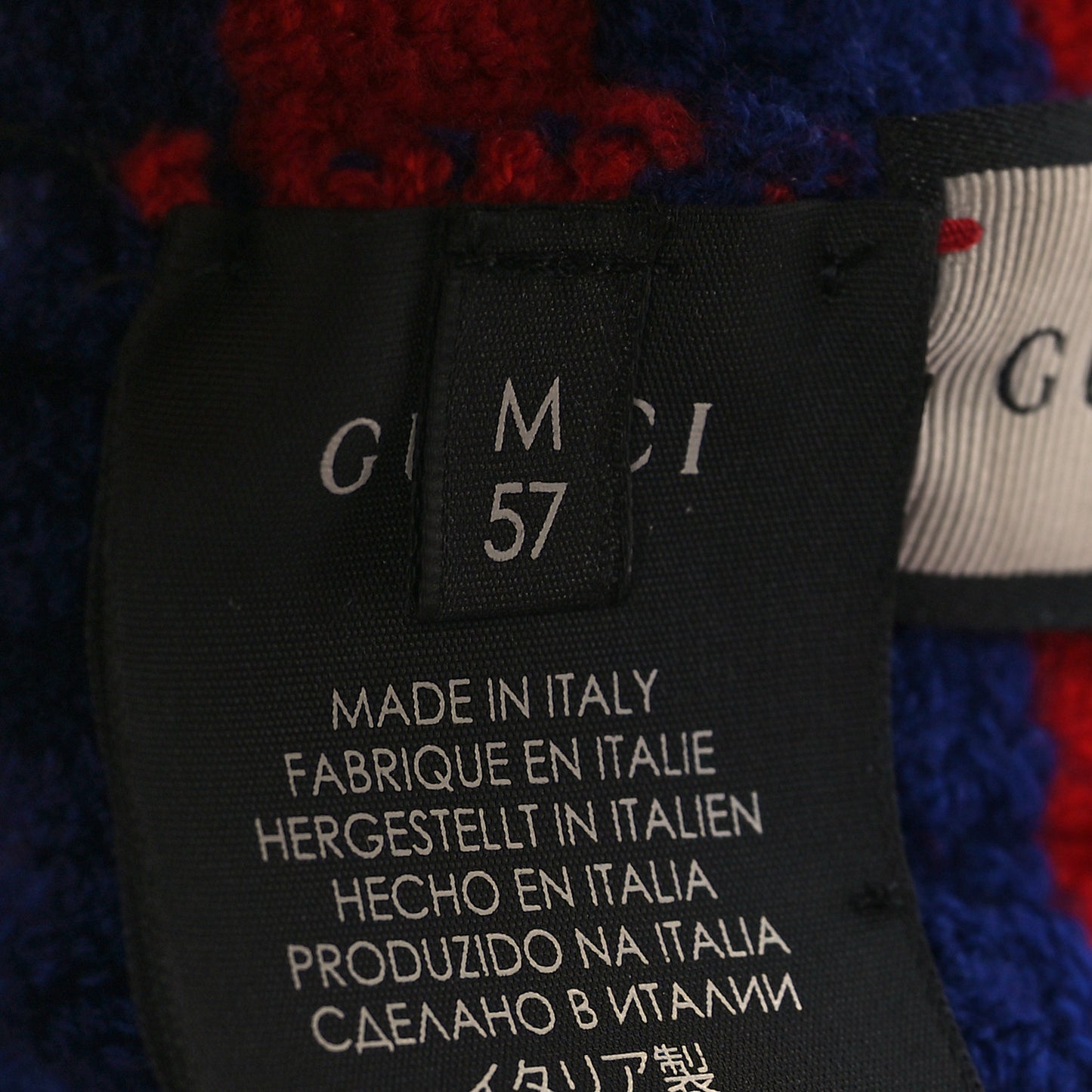 Wool Web Headband M Blue Red