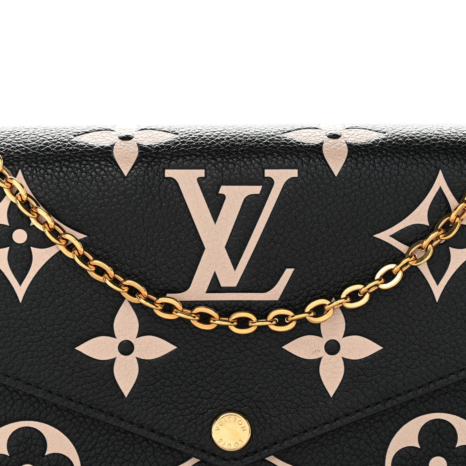 Louis Vuitton Empreinte Monogram Giant Felicie Pochette Black Beige 8 of 12