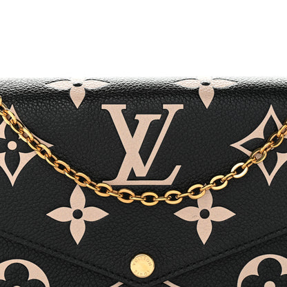 Louis Vuitton Empreinte Monogram Giant Felicie Pochette Black Beige 8 of 12