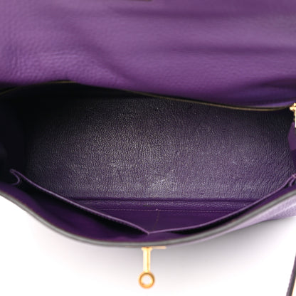Hermes Taurillon Clemence Kelly Retourne 32 Crocus 5 of 16