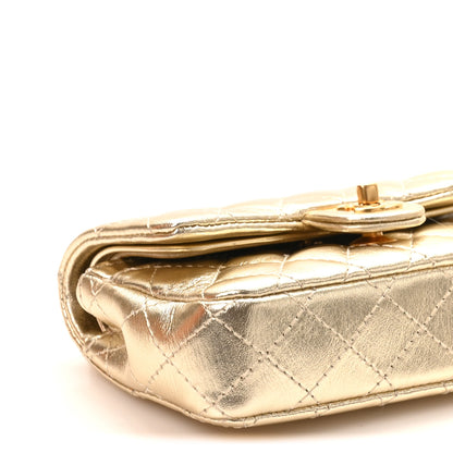 Chanel Metallic Calfskin Quilted Mini Flap Bag Charm With Hook Golden 9 of 11