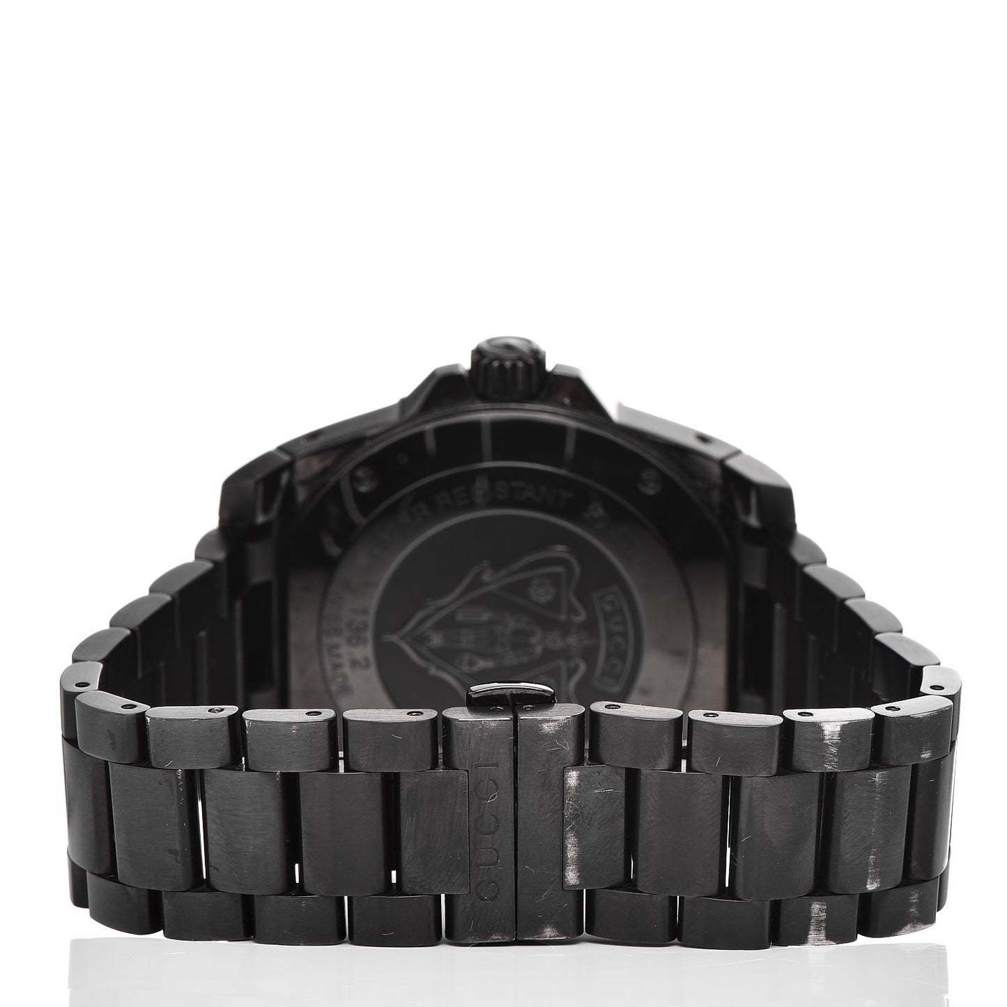 PVD Stainless Steel 45mm Dive Quartz Watch Black