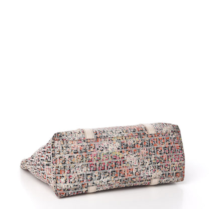 Fendi Zucchino Vitello Floral Forever Shopper Tote Rosa Papaya Rosa Confetto 3 of 9