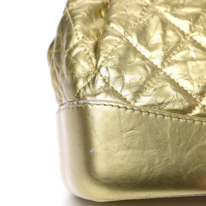 Chanel Metallic Lambskin Small Quilted Gabrielle Backpack Gold 10 of 12