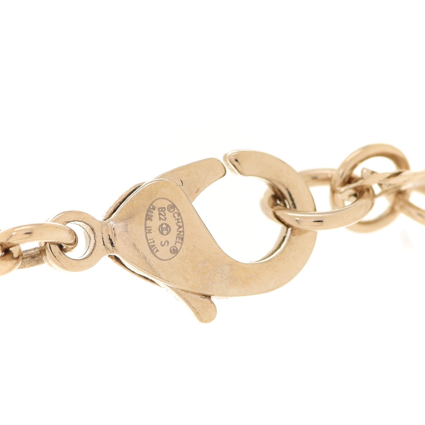 Crystal CC Chain Necklace Gold