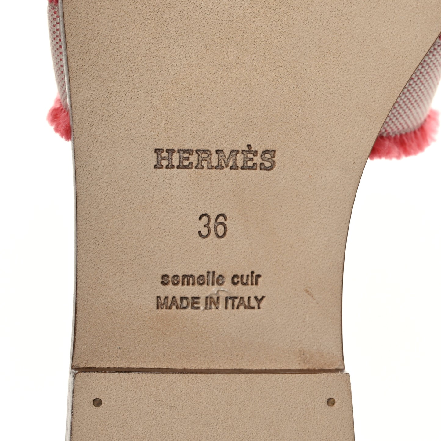 Toile H Oran Fringe Sandals 36 Framboise