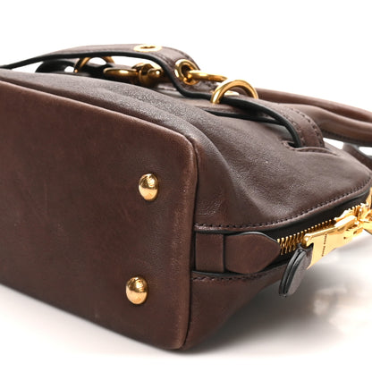 Miu Miu Nappa Aviator Small Aventure Bag  Briarwood 8 of 8