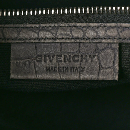 Givenchy Nubuck Crocodile Embossed Medium Antigona Washed Black 6 of 11