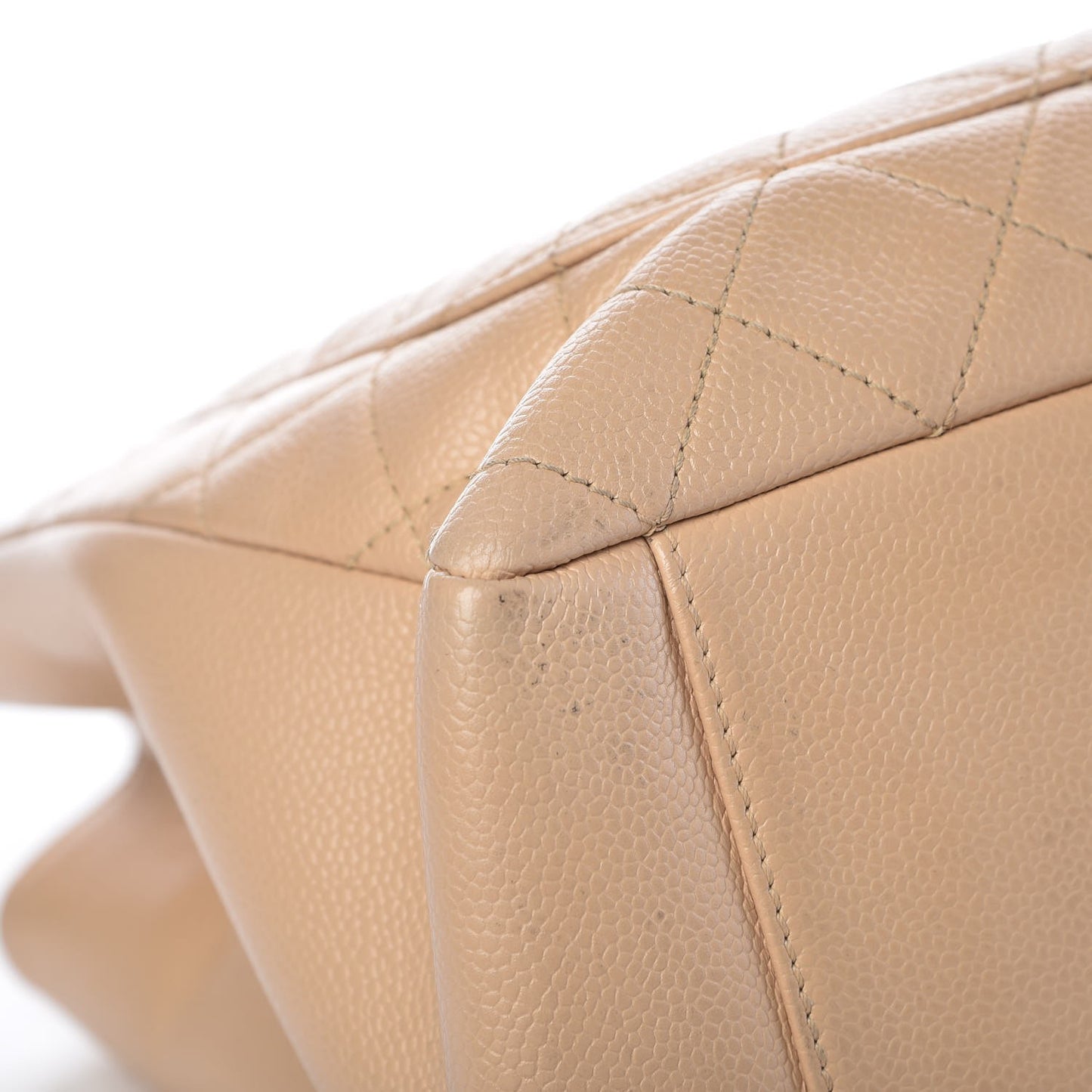 Caviar Quilted Grand Shopping Tote GST Beige Clair