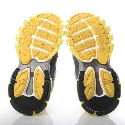 Balenciaga Mesh Nylon Mens Track Sneakers 39 Yellow Black White 5 of 8