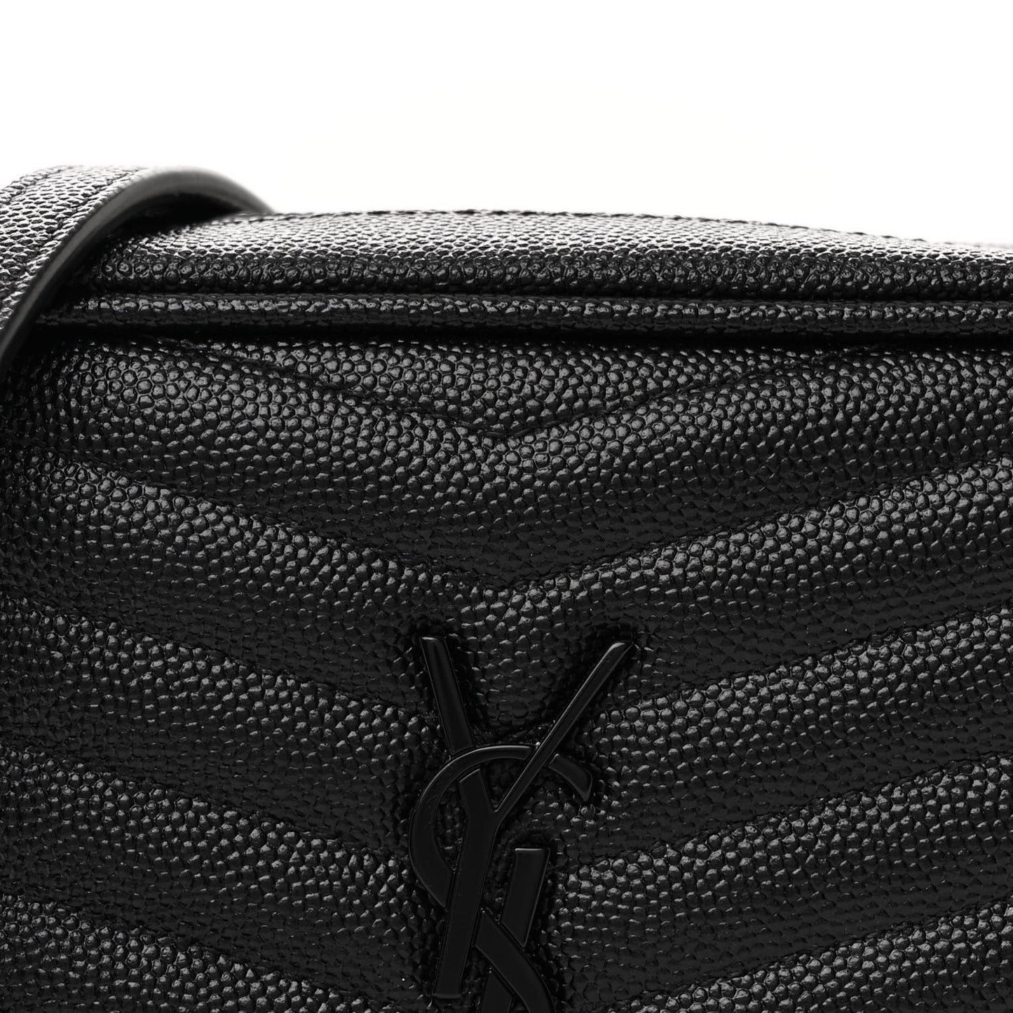 Grain De Poudre Matelasse Monochrome Monogram Mini Lou Camera Bag Black