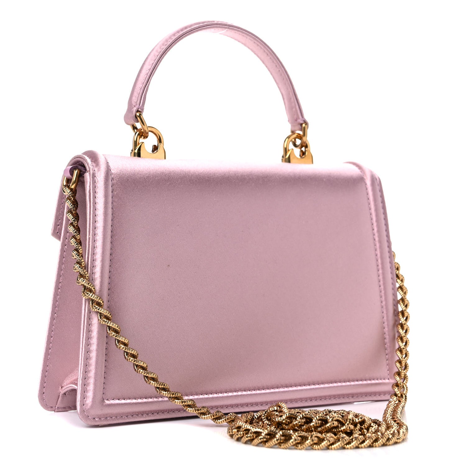Dolce & Gabbana Silk Small Devotion Envelope Top Handle Bag Pink 3 of 14