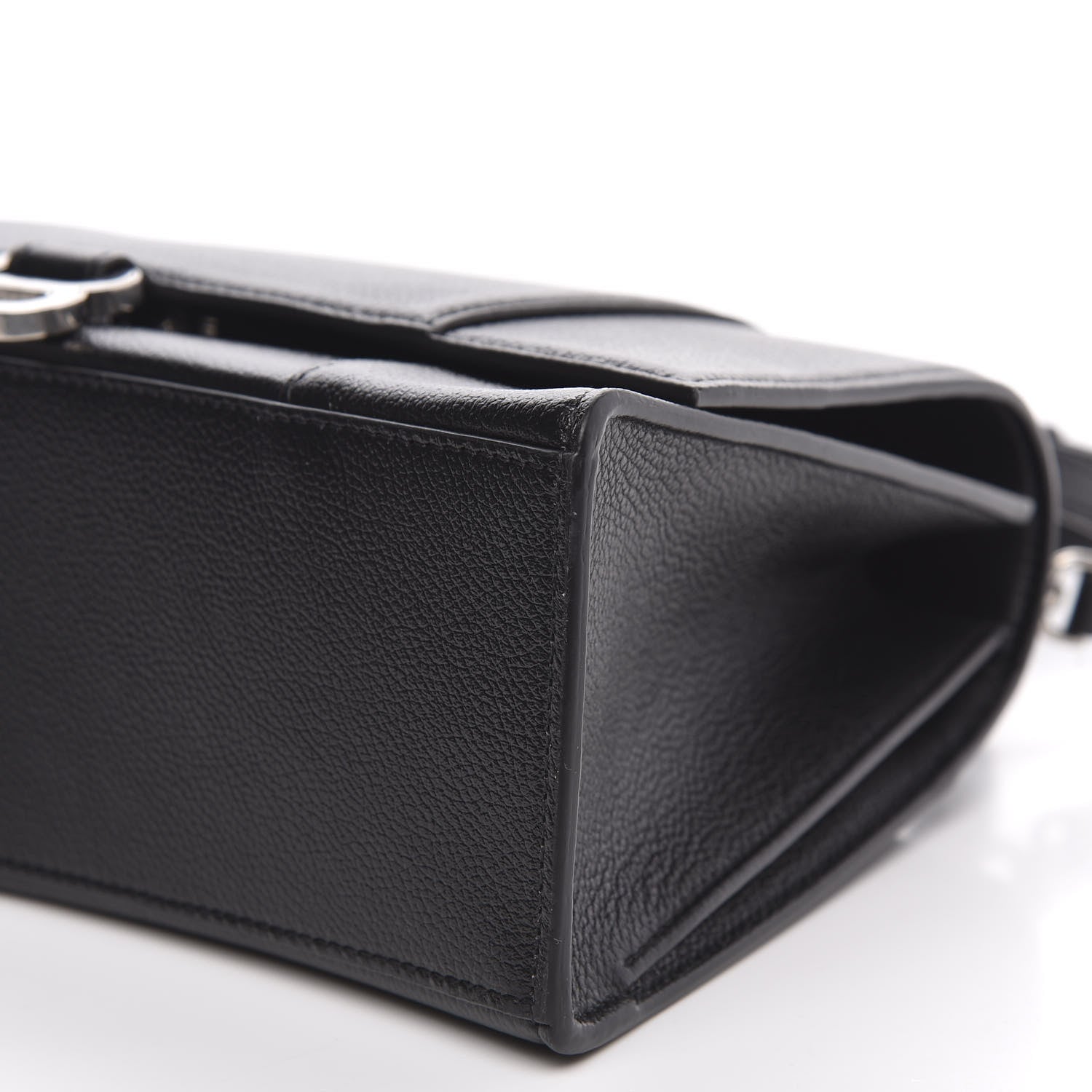 Balenciaga Grained Calfskin Medium Hourglass Top Handle Bag Black 8 of 9