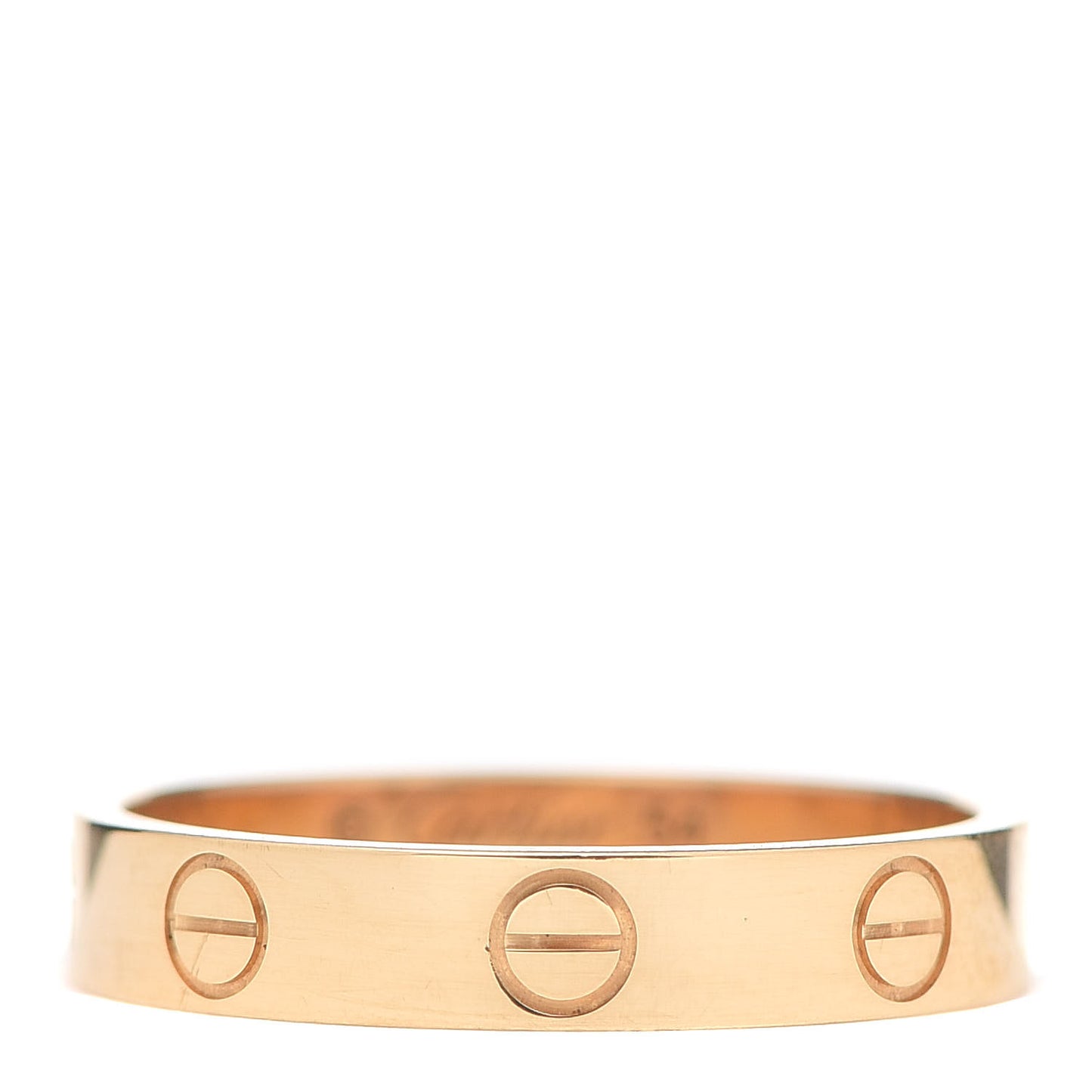 18K Yellow Gold 3.5mm LOVE Wedding Band Ring 54 6.75