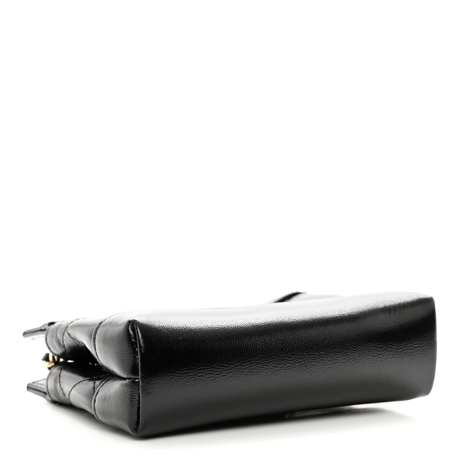 Chanel Shiny Lambskin Quilted Micro 31 Clutch With Chain Black 4 of 11