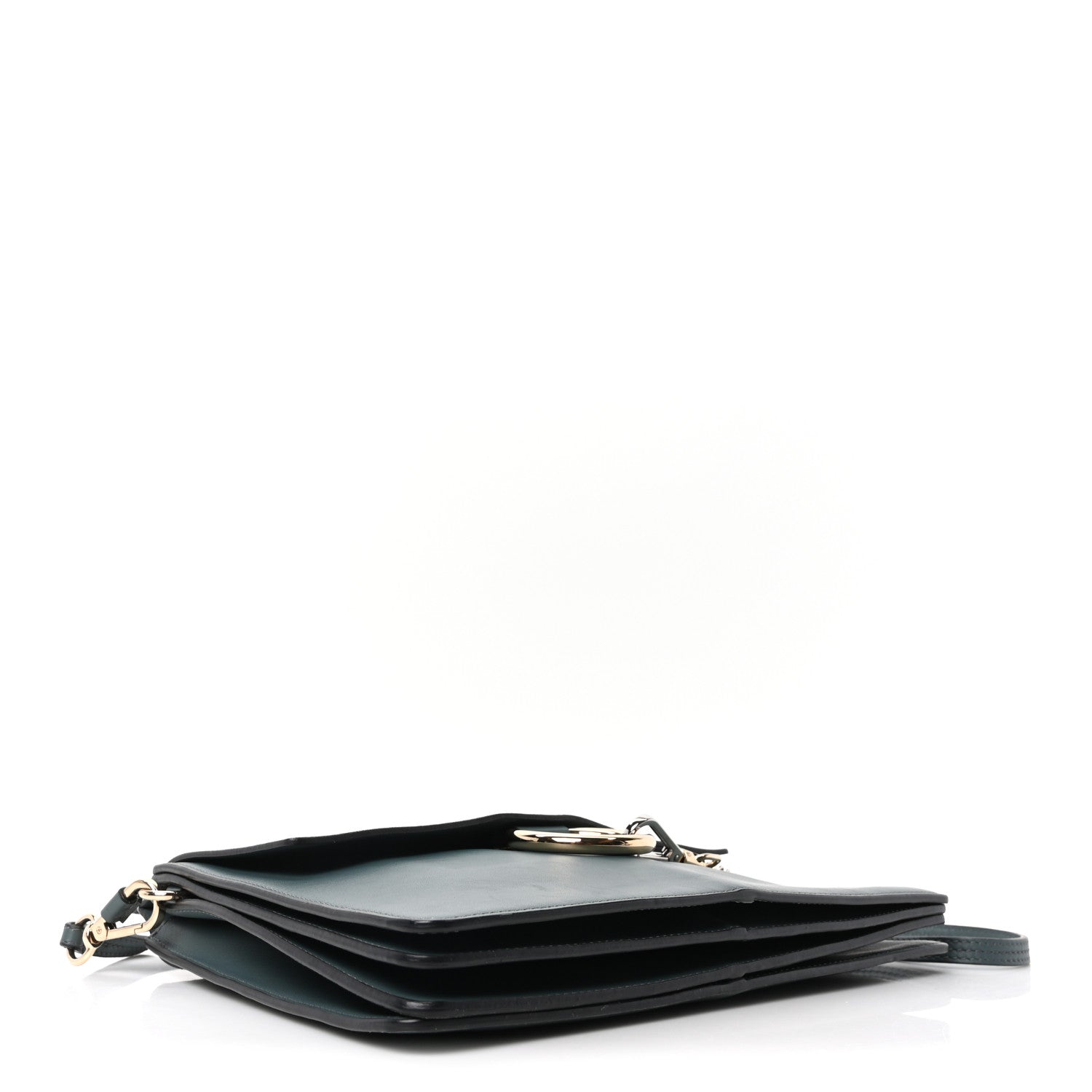 Chloe Suede Calfskin Medium Faye Shoulder Bag Cloudy Blue 4 of 9