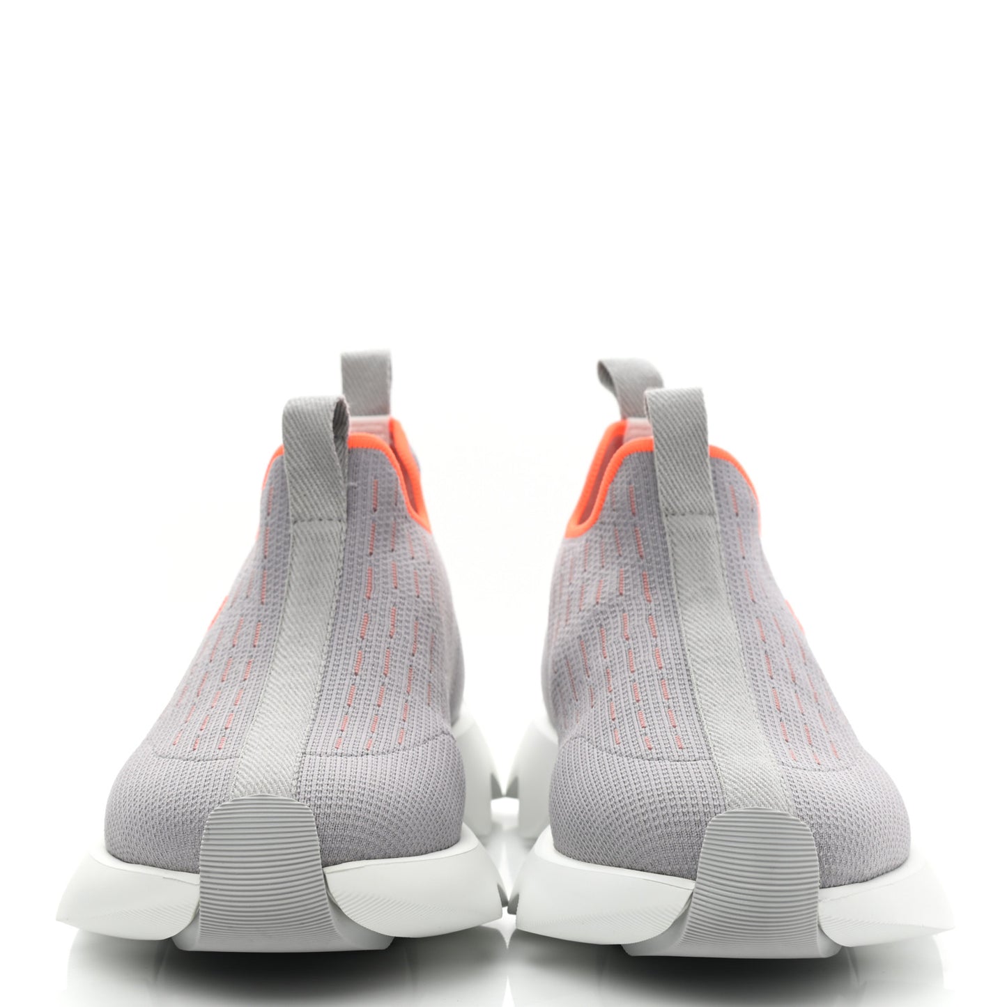 Technical Canvas Goatskin Womens Eclair Sneakers 36.5 Gris Clair