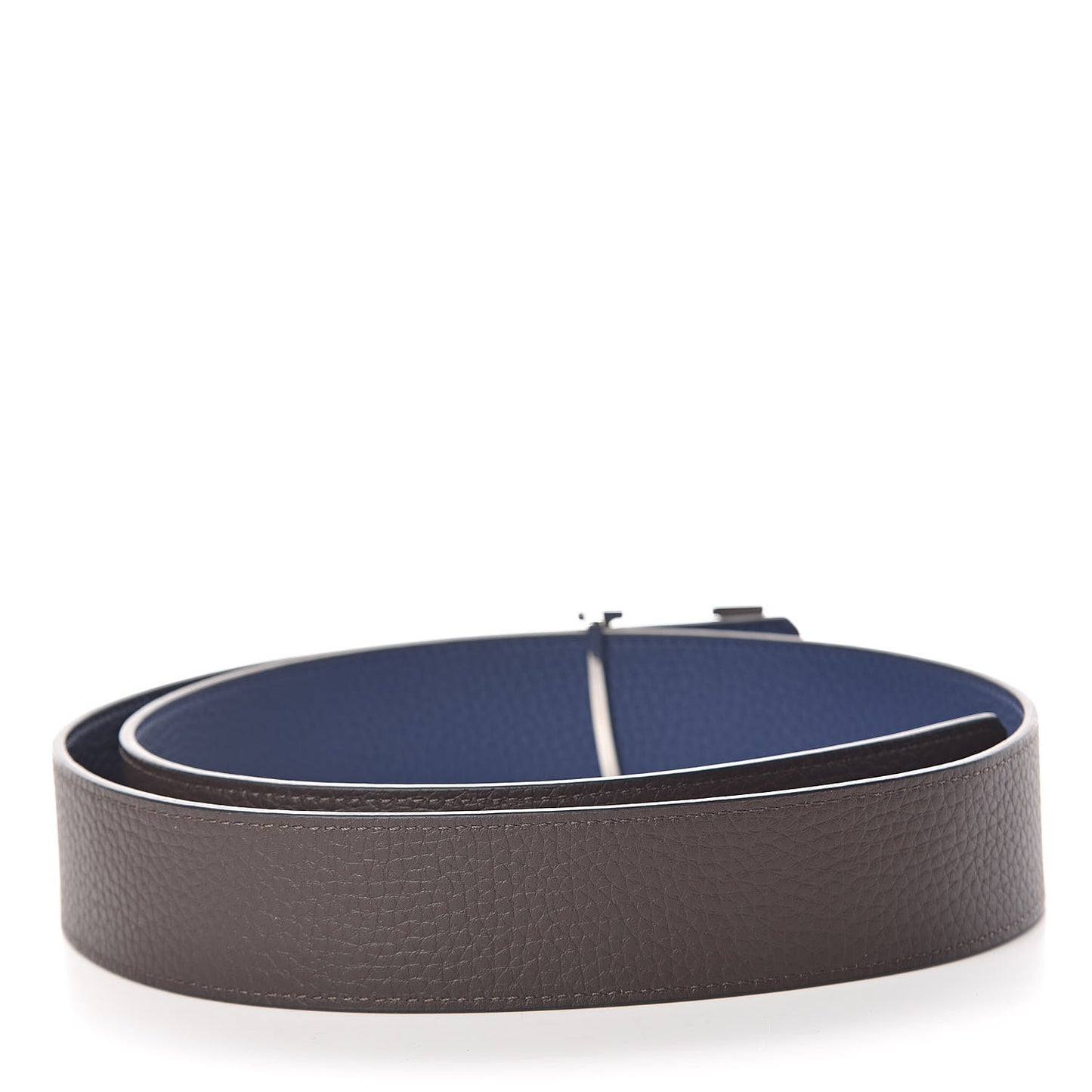 Taurillon Calfskin 40mm LV Initiales Reversible 90 36 Belt Blue