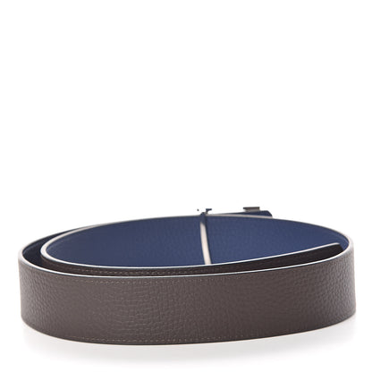 Louis Vuitton Taurillon Calfskin 40mm LV Initiales Reversible 90 36 Belt Blue 3 of 7