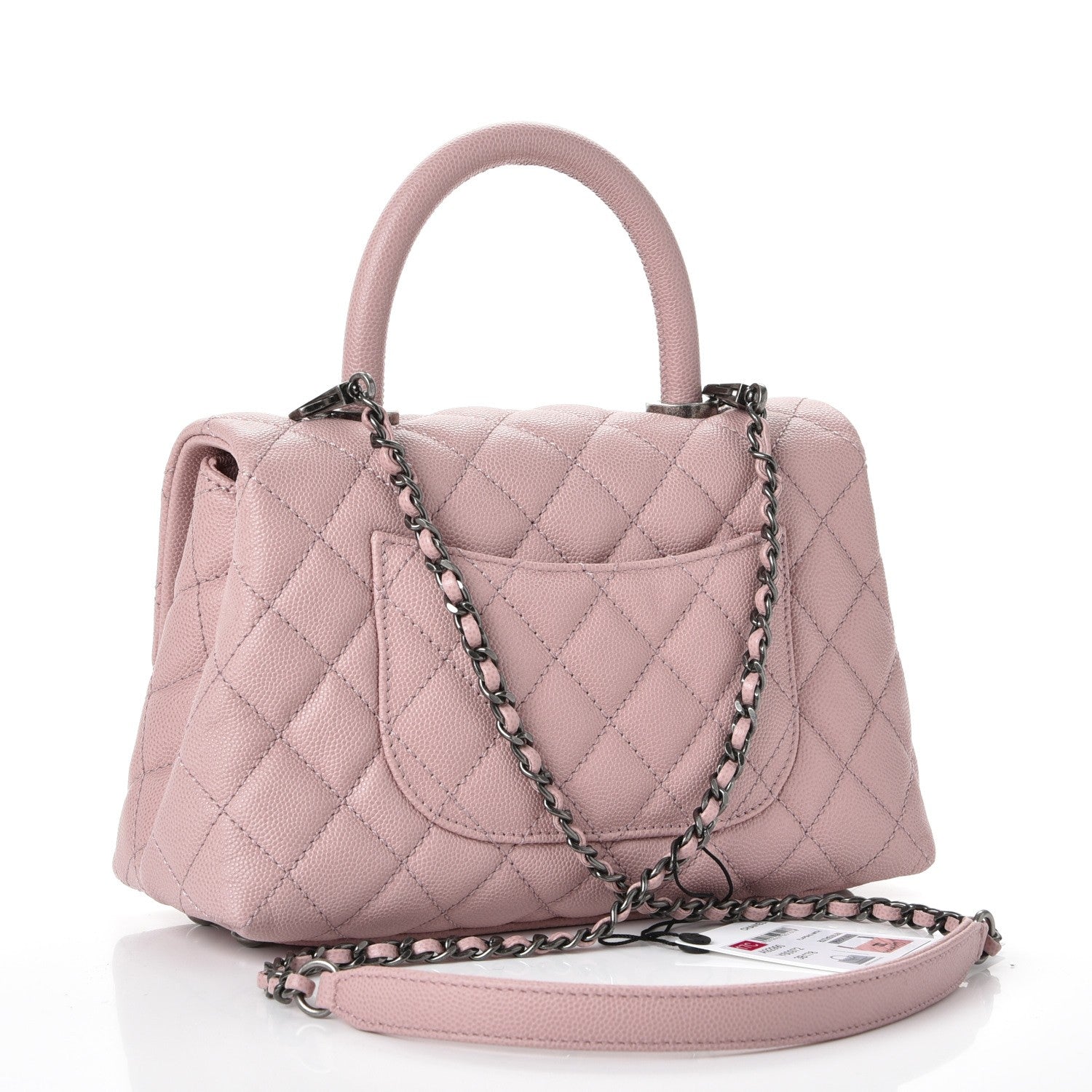 Chanel Caviar Quilted Mini Coco Handle Flap Pink 4 of 9