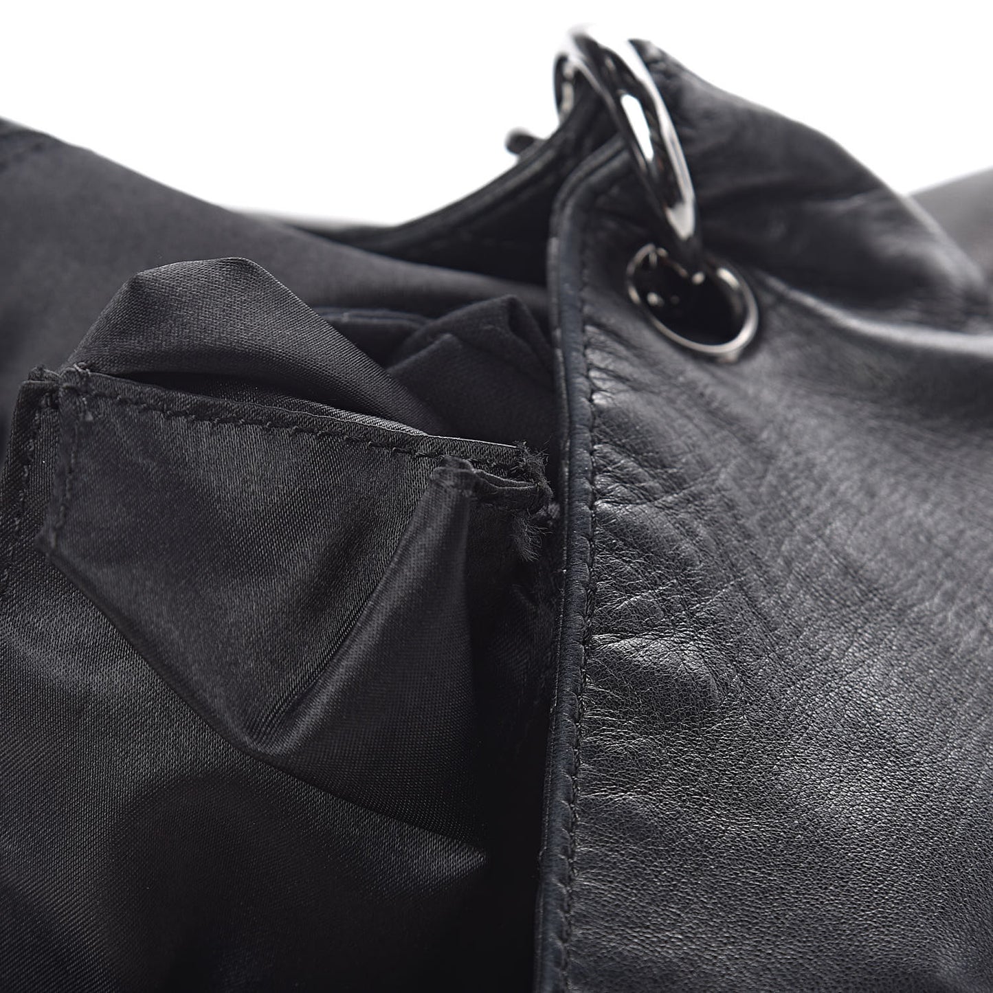 Lambskin Large Soft and Chain Hobo Black