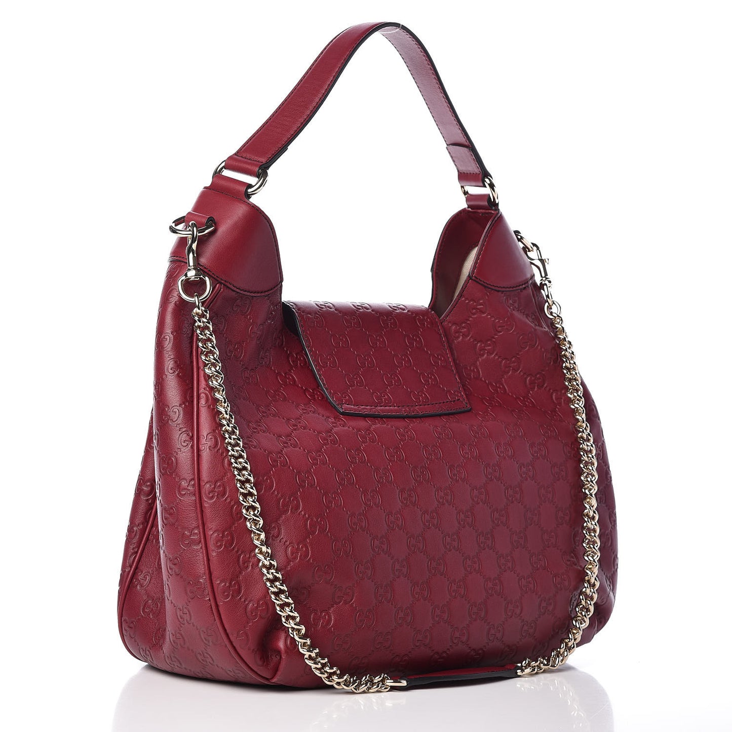 Soft Guccissima Medium Emily Hobo Classic Ruby