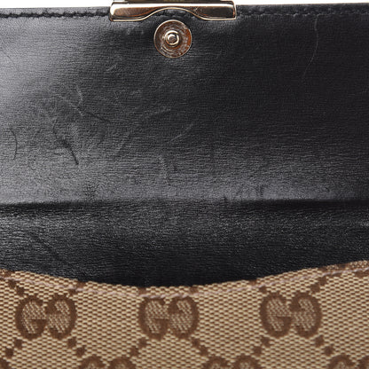 Gucci Monogram French Flap Wallet Dark Brown 10 of 14