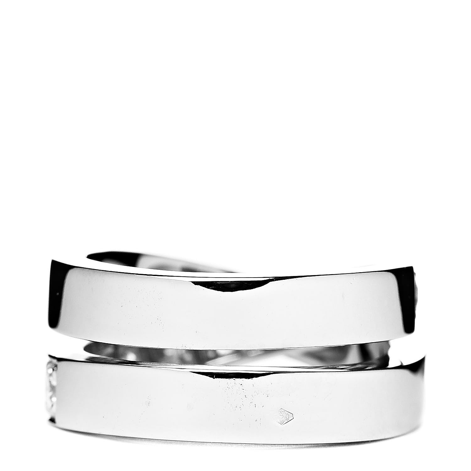 Cartier 18K White Gold Diamond 9mm Paris Nouvelle Vague Ring 49 4.75 3 of 5