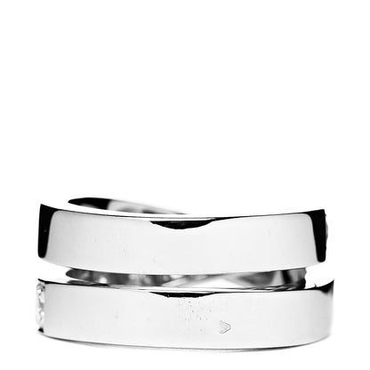 Cartier 18K White Gold Diamond 9mm Paris Nouvelle Vague Ring 49 4.75 3 of 5
