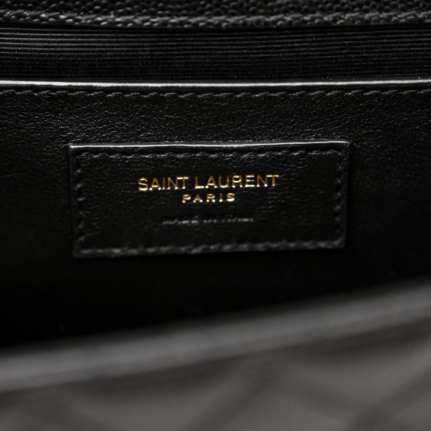 Grain De Poudre Textured Mixed Matelasse Triquilt Medium Monogram Satchel Black