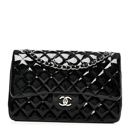 Chanel Patent Quilted Jumbo Double Flap Black 1 of 11