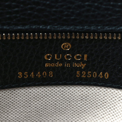 Gucci Pebbled Calfskin Small Swing Tote Black 6 of 11