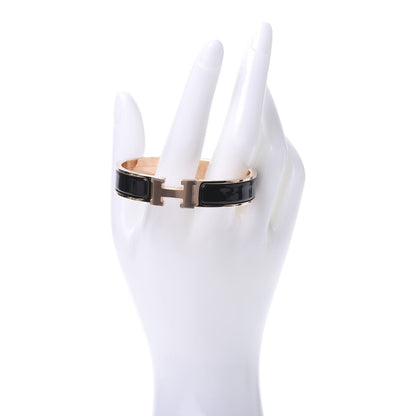 Hermes Enamel Narrow Clic Clac H Bracelet PM Black 2 of 4