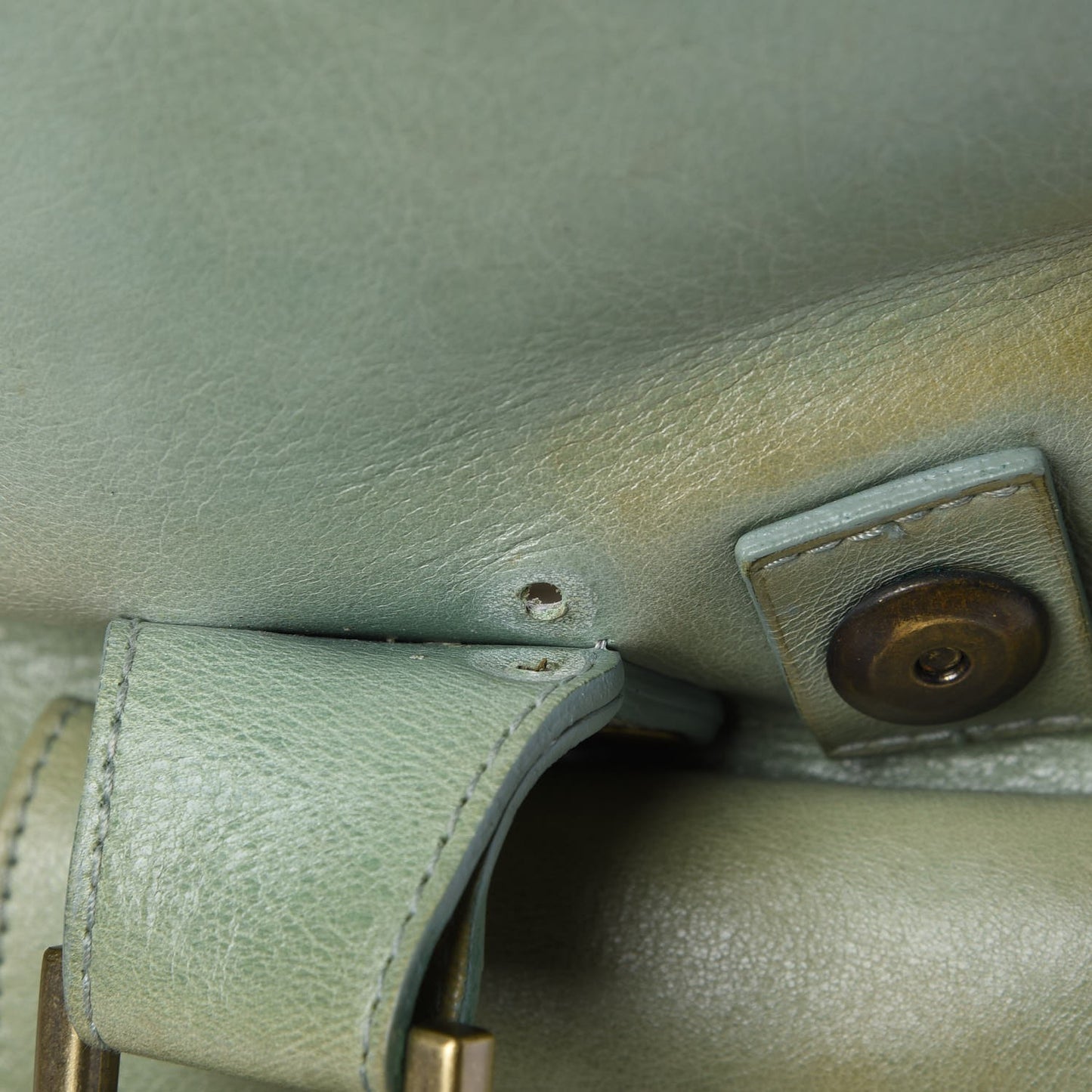 Calfskin Roxanne Satchel Green