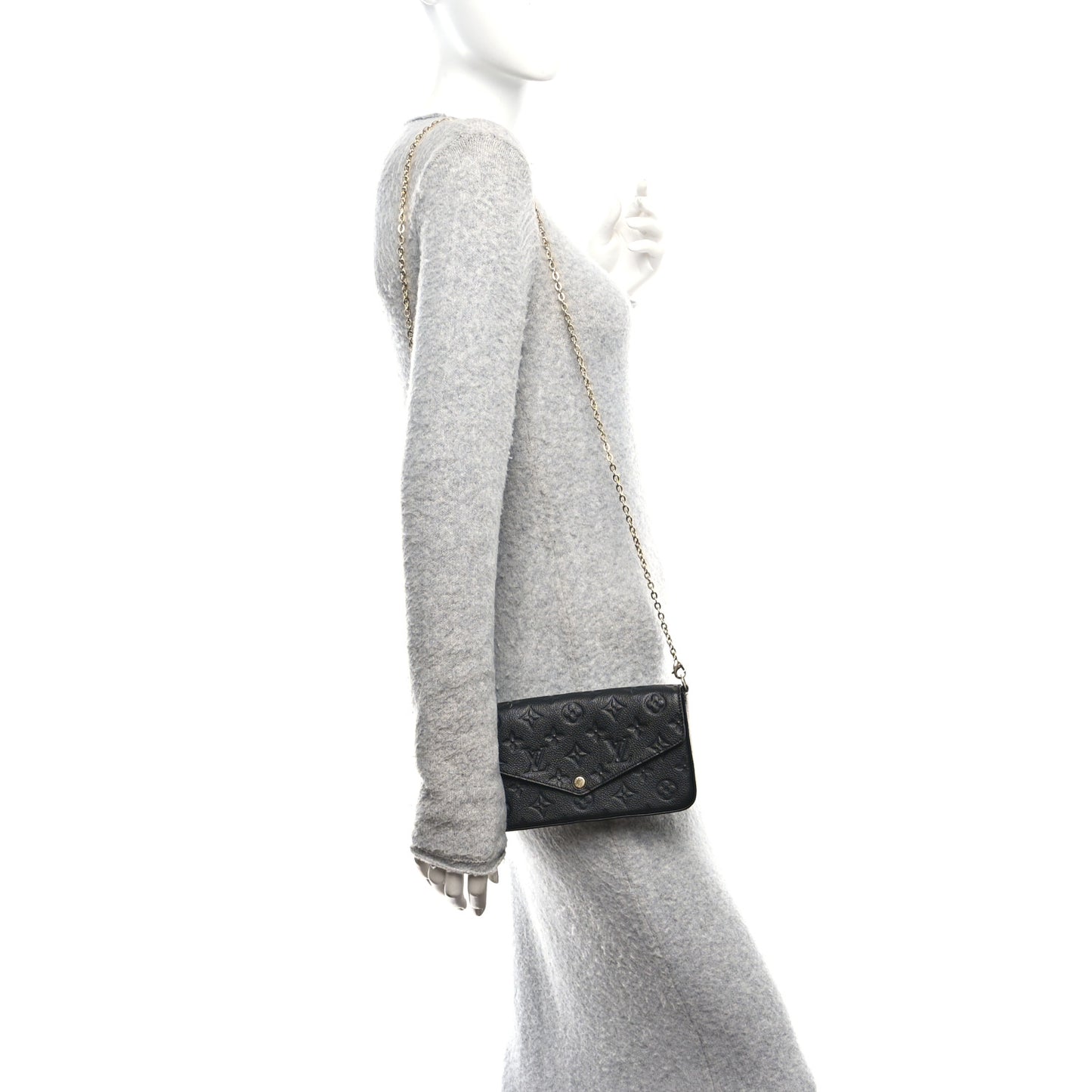 Empreinte Pochette Felicie Chain Wallet Black