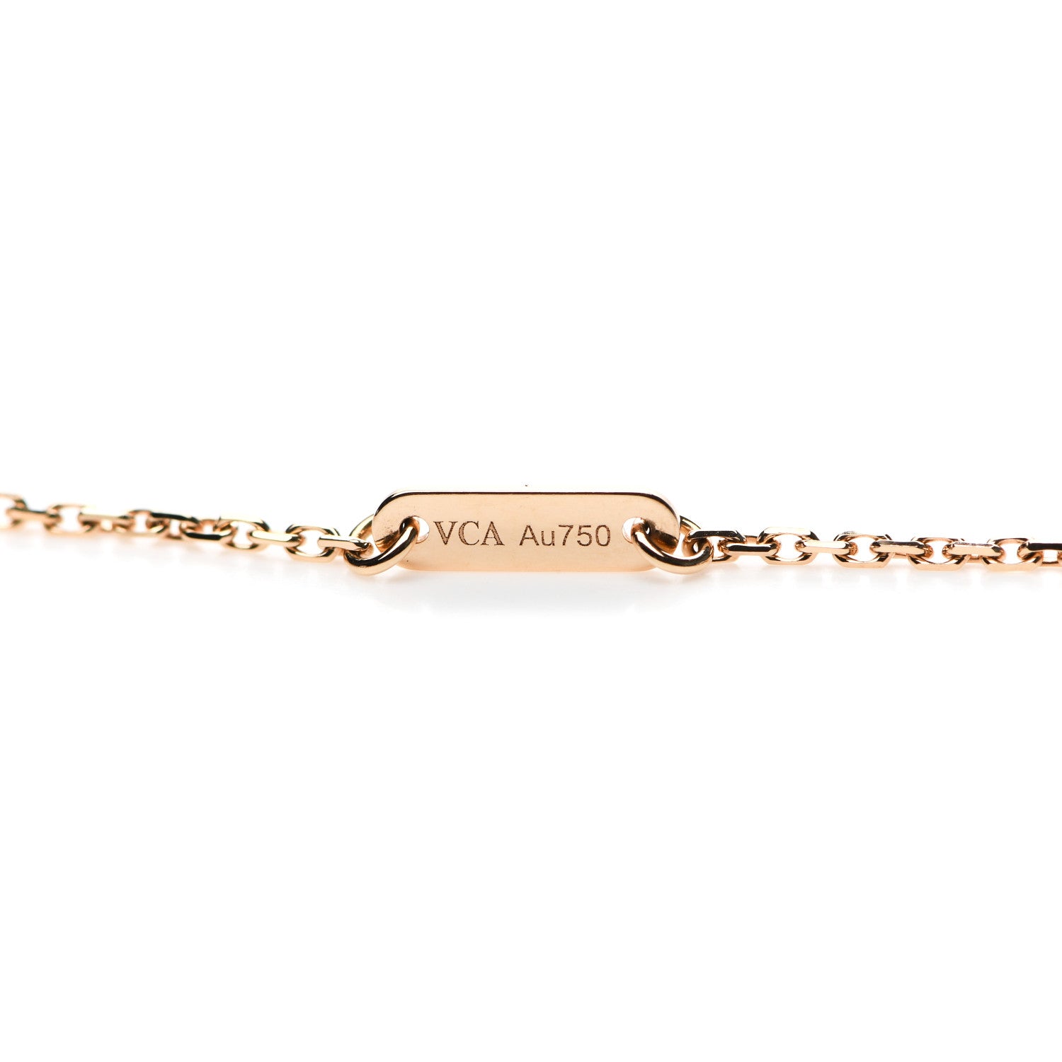 Van Cleef & Arpels 18K Rose Gold Carnelian Sweet Alhambra Pendant Necklace 5 of 6