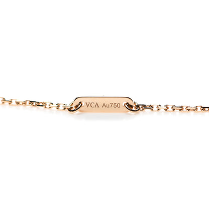 Van Cleef & Arpels 18K Rose Gold Carnelian Sweet Alhambra Pendant Necklace 5 of 6