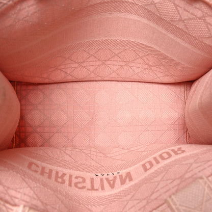 Christian Dior Canvas Embroidered Cannage Medium Book Tote Bois de Rose 5 of 10