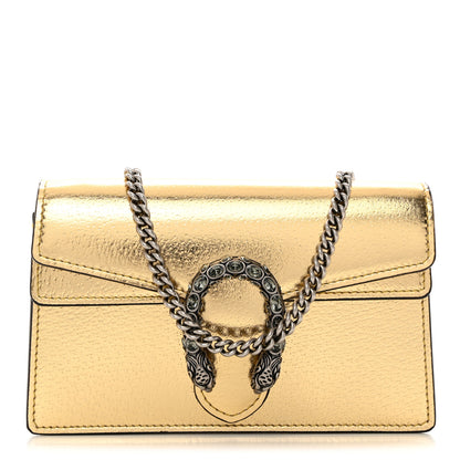 Gucci Metallic Calfskin Super Mini Dionysus Shoulder Bag Gold 1 of 12