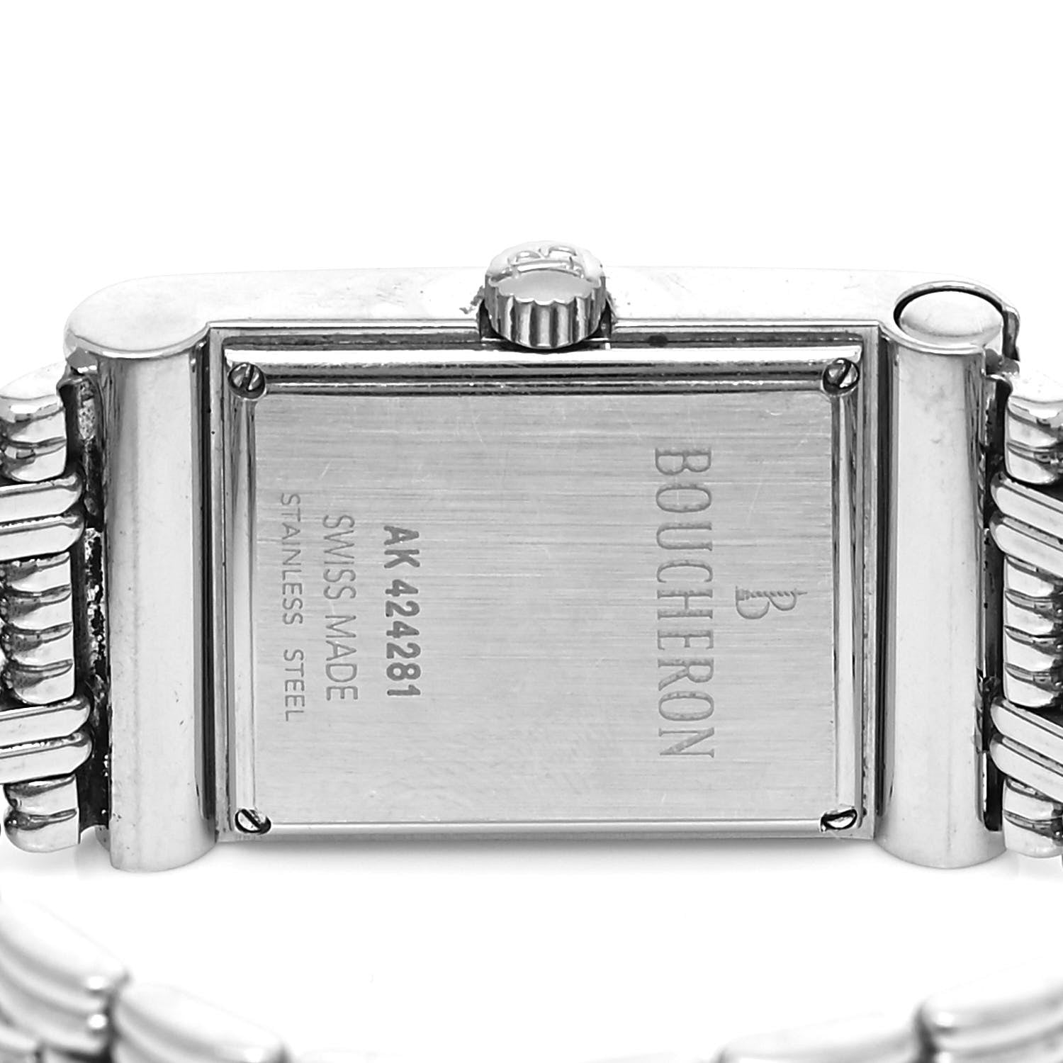 Boucheron Stainless Steel Diamond 18mm Reflet Quartz Watch 4 of 4