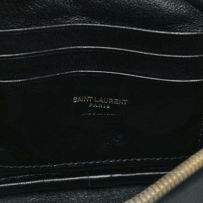 Saint Laurent Grain De Poudre Matelasse Monogram Mini Lou Camera Bag Black 6 of 13