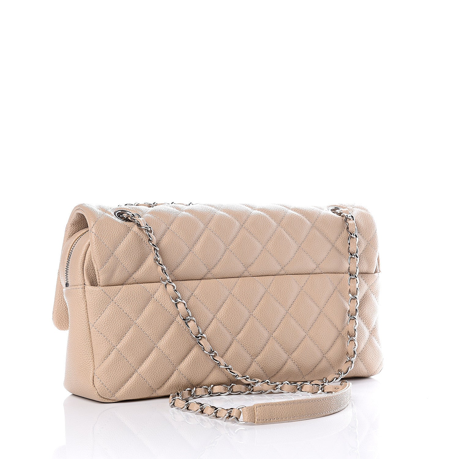 Chanel Caviar Quilted Jumbo Easy Flap Beige 2 of 10