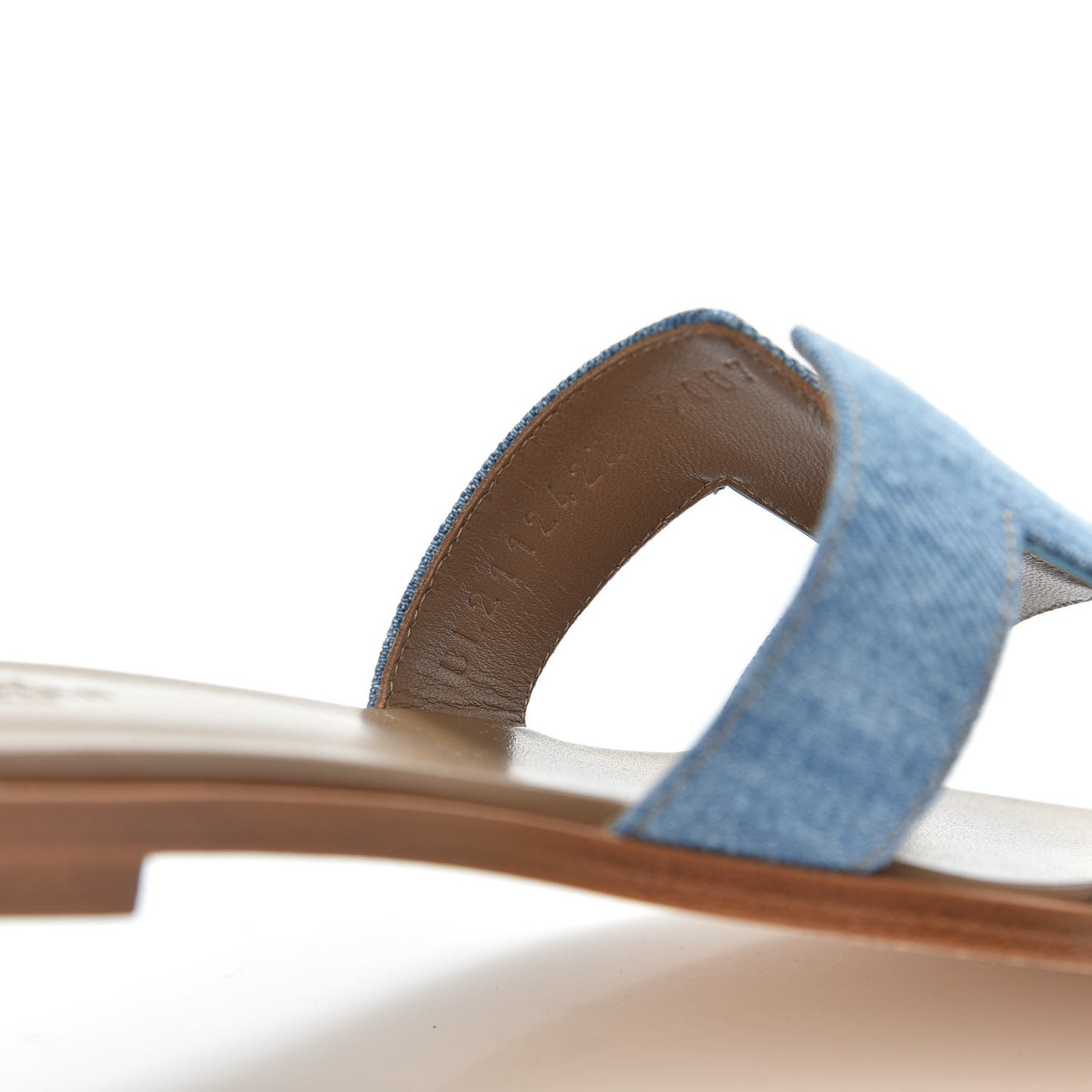 Denim Canvas Oran Sandals 37.5 Bleu Clair