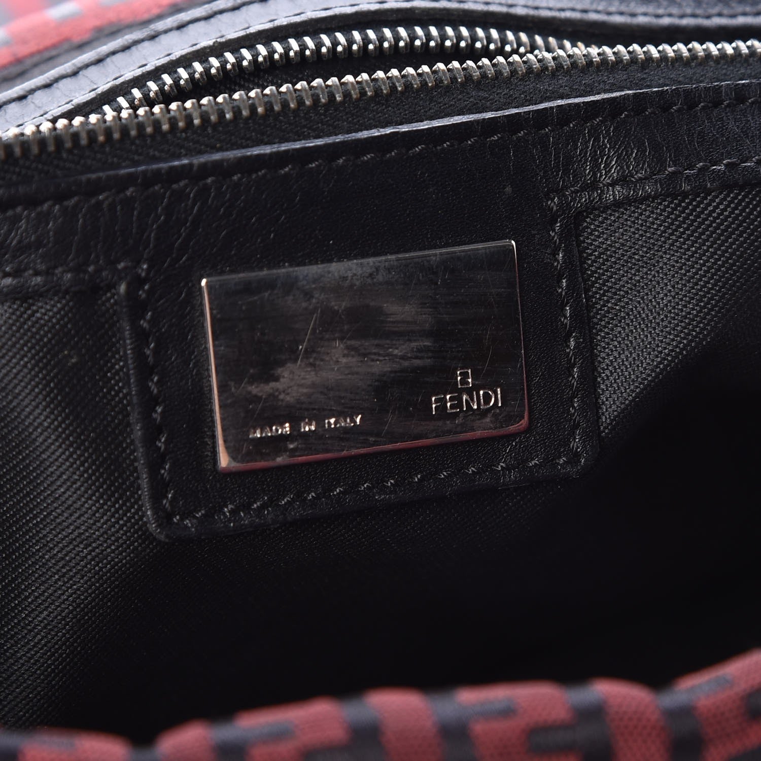 Fendi Zucchino Tote Red 6 of 9