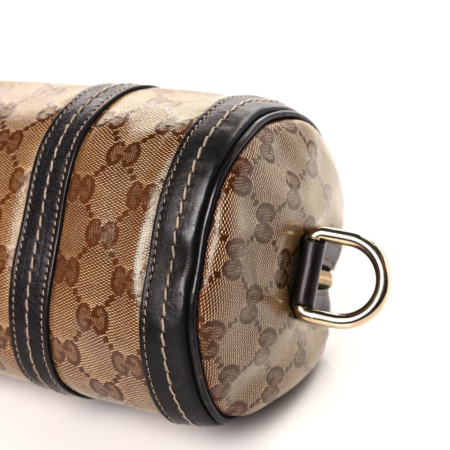 Crystal Monogram Duchessa Small Boston Bag Brown